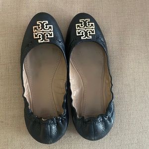 Tory Burch Black Flats